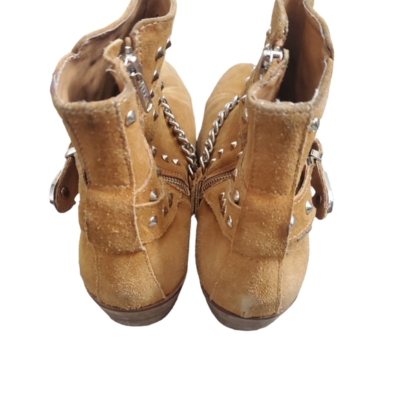 Topman Tan Suede Mens Zip up Ankle Boots Size 9/EU 42 - Picture 4 of 8